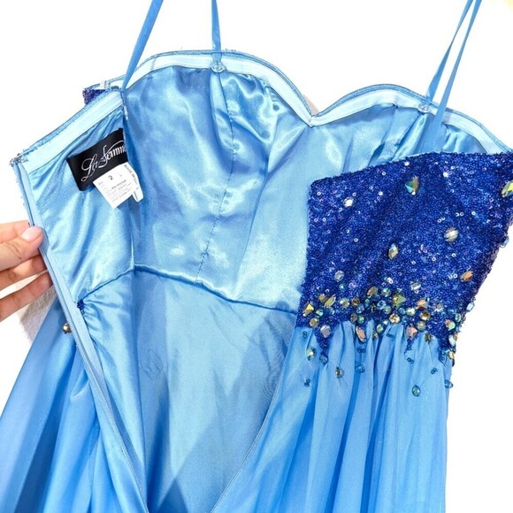 LA FEMME 18767 Jeweled Embellished Convertible Strapless Gown Prom Maxi Dress 2 - Picture 14 of 15